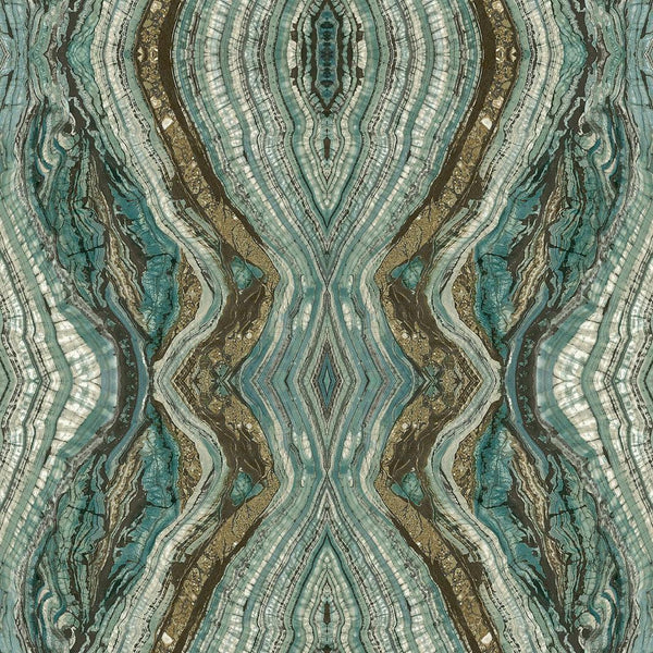 Wallpaper Kaleidoscope Peel & Stick Wallpaper // Teal 