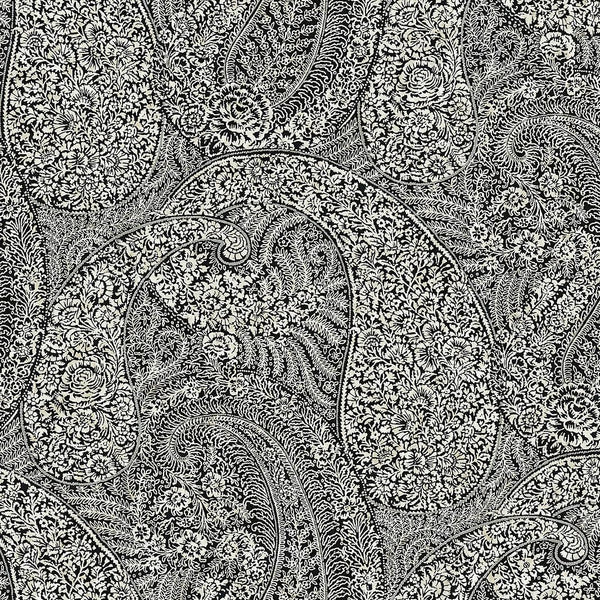 Wallpaper Kashmir Dreams Paisley Wallpaper // Black 