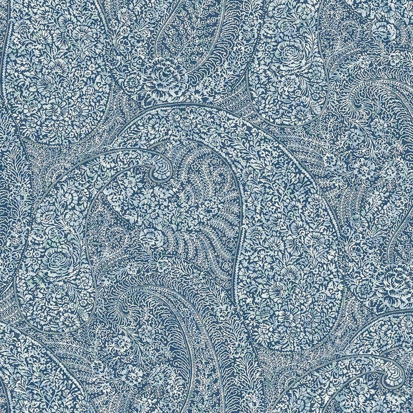 Wallpaper Kashmir Dreams Paisley Wallpaper // Blue 