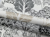 Wallpaper Kimono Trees Wallpaper // Black Metallic 