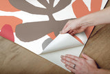 Wallpaper Kinetic Tropical Peel & Stick Wallpaper // Coral & Beige 