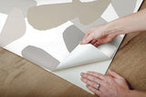 Wallpaper Kinetic Tropical Peel & Stick Wallpaper // Grey & Beige 