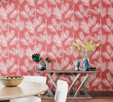 Wallpaper King Palm Silhouette Wallpaper // Coral 