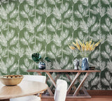 Wallpaper King Palm Silhouette Wallpaper // Green 