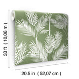 Wallpaper King Palm Silhouette Wallpaper // Green 