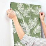 Wallpaper King Palm Silhouette Wallpaper // Green 