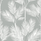 Wallpaper King Palm Silhouette Wallpaper // Grey 