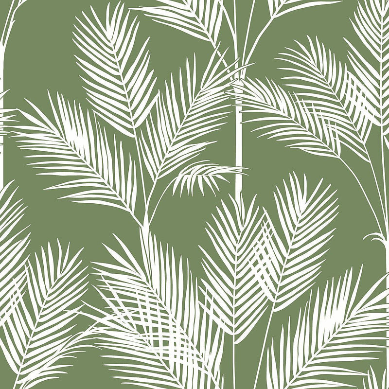 Wallpaper King Palm Silhouette Wallpaper Sample // Green 8 x 10 