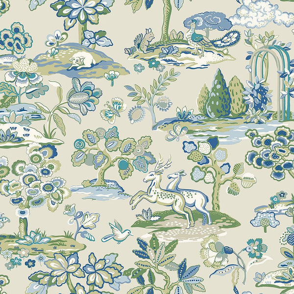 Wallpaper Kingswood Wallpaper // Blue & Green 