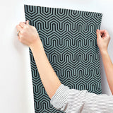 Wallpaper Labyrinth Wallpaper // Teal 