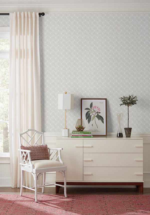 Wallpaper Lacey Circle Geo Wallpaper // Grey 