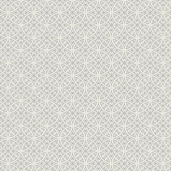 Wallpaper Lacey Circle Geo Wallpaper // Grey 