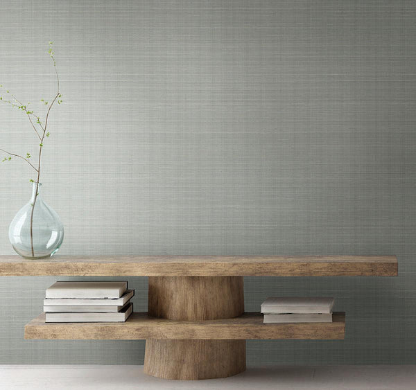 Wallpaper Laguna Abaca Peel & Stick Wallpaper // Blue & Grey 