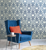 Wallpaper Large Lattice Wallpaper // Blue 