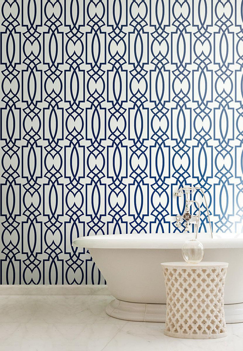 Wallpaper Large Lattice Wallpaper // Blue 