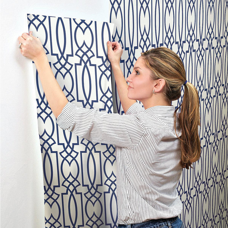 Wallpaper Large Lattice Wallpaper // Blue 