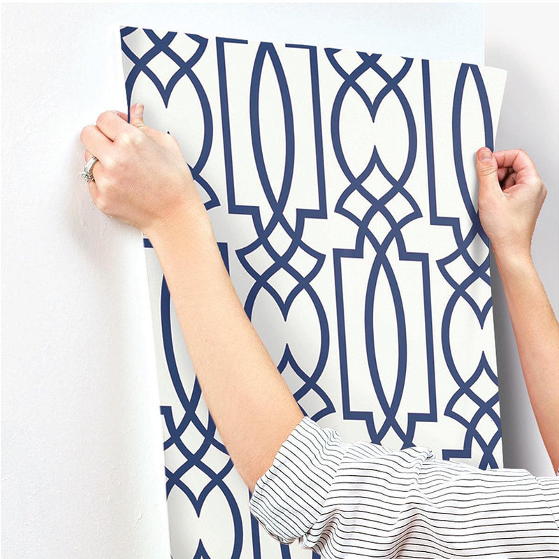 Wallpaper Large Lattice Wallpaper // Blue 