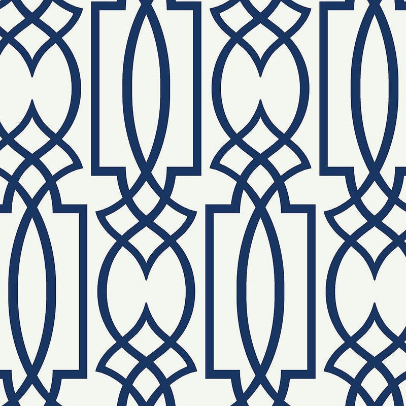 Wallpaper Large Lattice Wallpaper Sample // Blue 8 x 10 