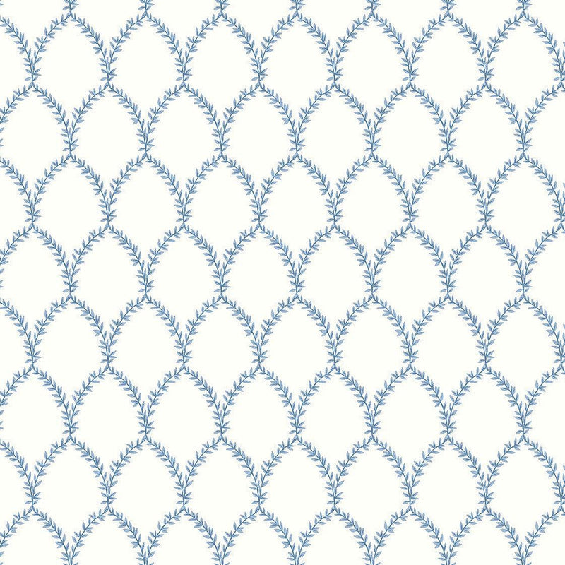 Wallpaper Laurel Wallpaper // Blue & White 