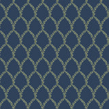 Wallpaper Laurel Wallpaper // Navy 