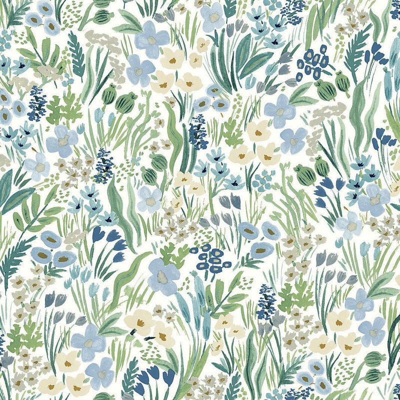 Wallpaper Lea Peel & Stick Wallpaper Sample // Indigo 8 x 10 