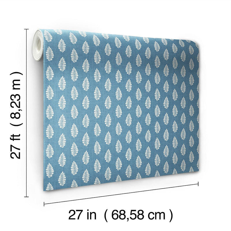 Wallpaper Leaf Pendant Wallpaper // Blue 