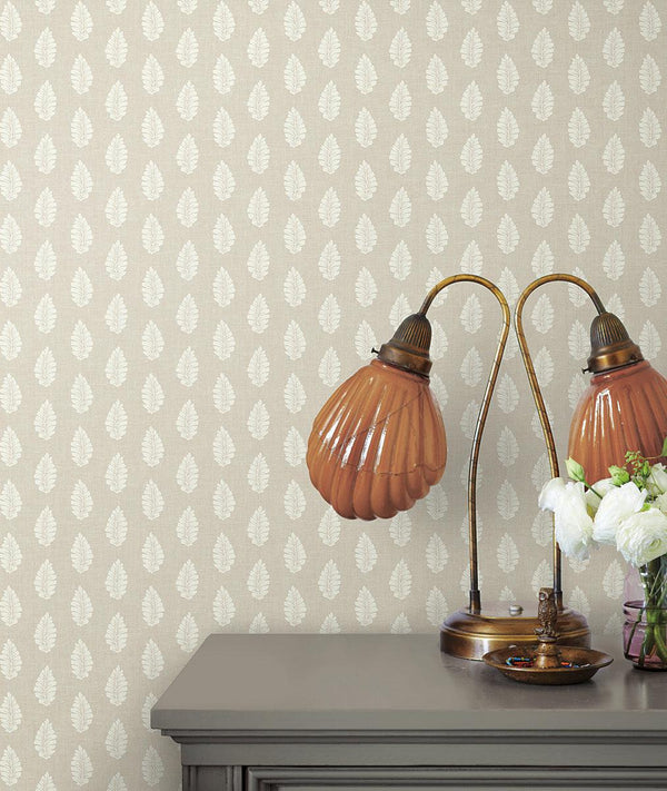Wallpaper Leaf Pendant Wallpaper // Linen 