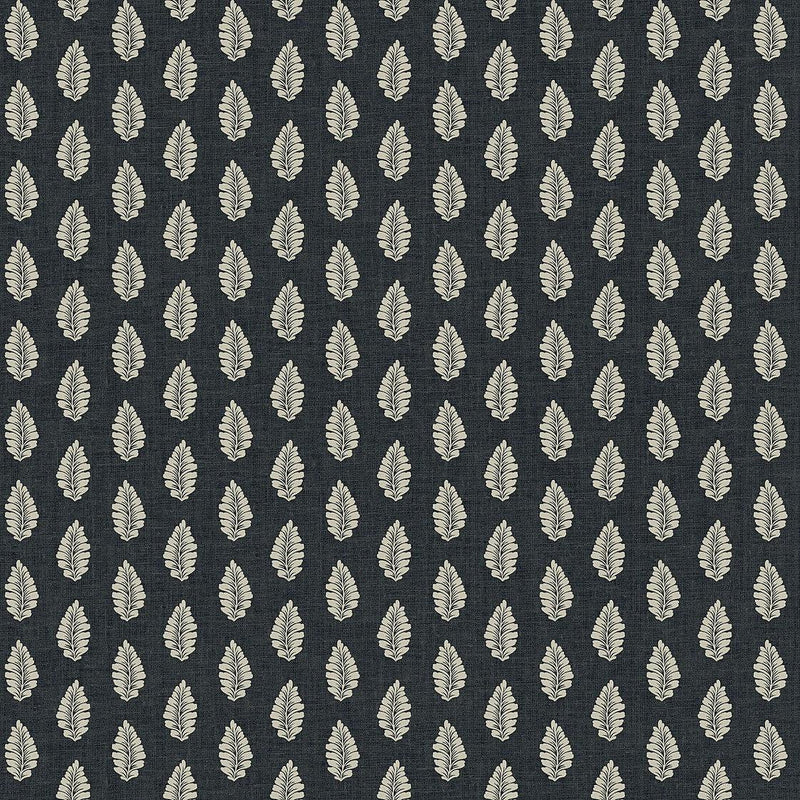 Wallpaper Leaf Pendant Wallpaper Sample // Black 8 x 10 