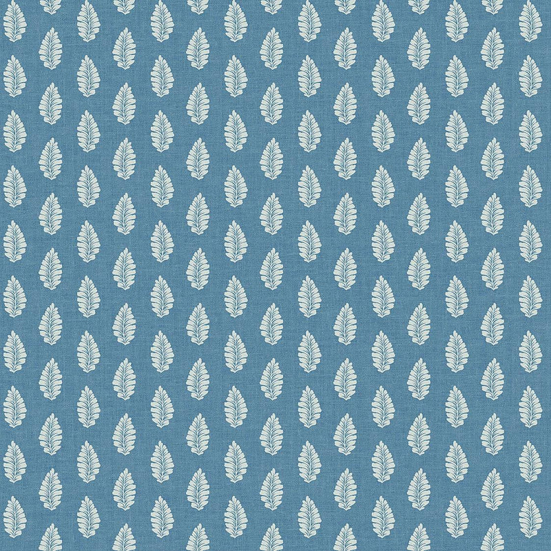 Wallpaper Leaf Pendant Wallpaper Sample // Blue 8 x 10 