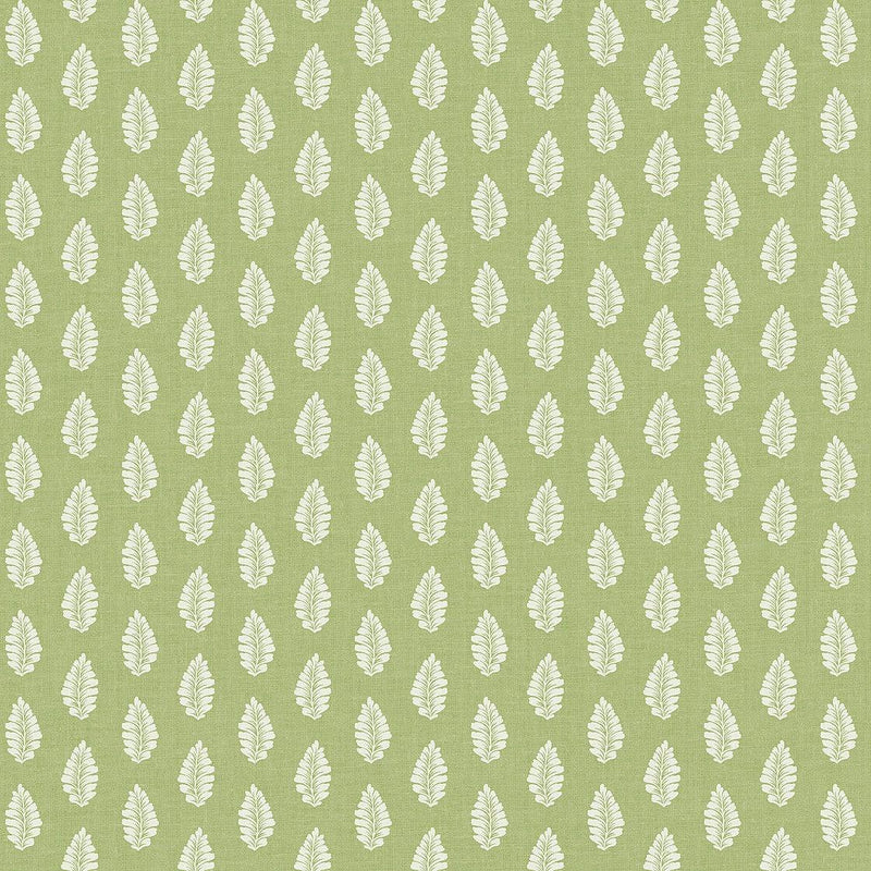 Wallpaper Leaf Pendant Wallpaper Sample // Green 8 x 10 