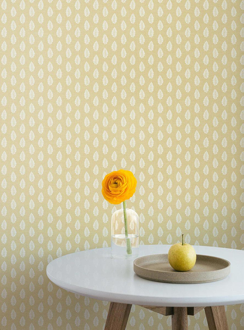 Wallpaper Leaf Pendant Wallpaper // Yellow 