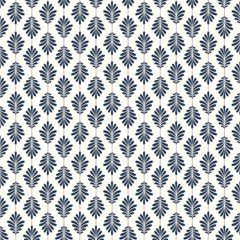 Wallpaper Leaflet Wallpaper Sample // Navy 8 x 10 
