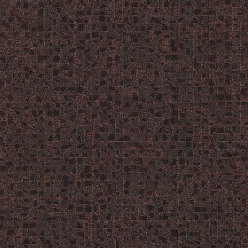Wallpaper Leather Lux Wallpaper Sample // Brown 8 x 10 