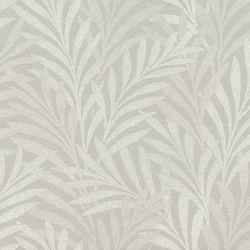Wallpaper Leaves Stripe Wallpaper Sample // Grey 8 x 10 
