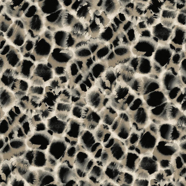 Wallpaper Leopard Rosettes Wallpaper // Black 