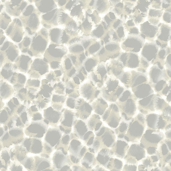 Wallpaper Leopard Rosettes Wallpaper // Grey 