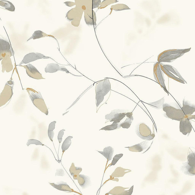 Wallpaper Linden Flower Peel & Stick Wallpaper Sample // Soft Neutral 8 x 10 