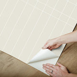 Wallpaper Linear Gridwork Wallpaper // Beige 