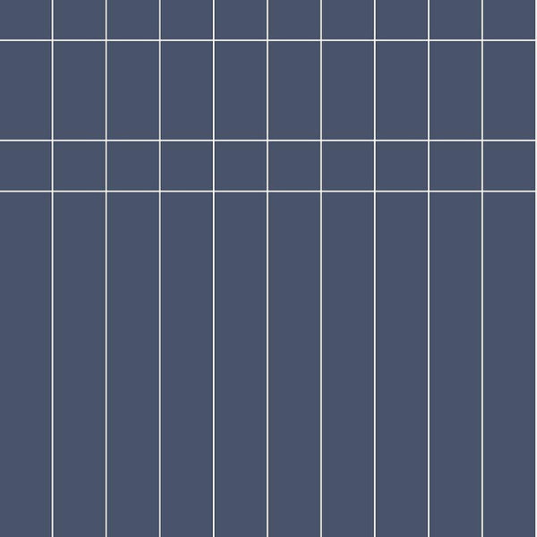 Wallpaper Linear Gridwork Wallpaper // Navy 
