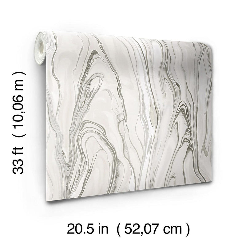 Wallpaper Liquid Marble Wallpaper // Tan 