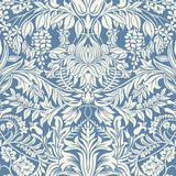 Wallpaper Lockwood Damask Wallpaper // Blue 