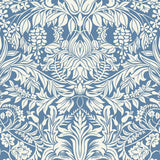 Wallpaper Lockwood Damask Wallpaper // Blue 