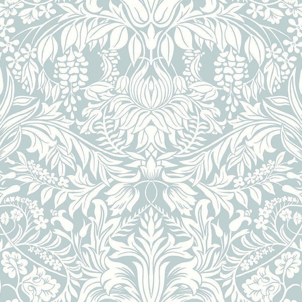 Wallpaper Lockwood Damask Wallpaper // Light Blue 