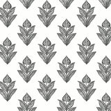 Wallpaper Lotus Motif Wallpaper // Black & White 