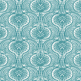 Wallpaper Lotus Palm Wallpaper // Aqua 