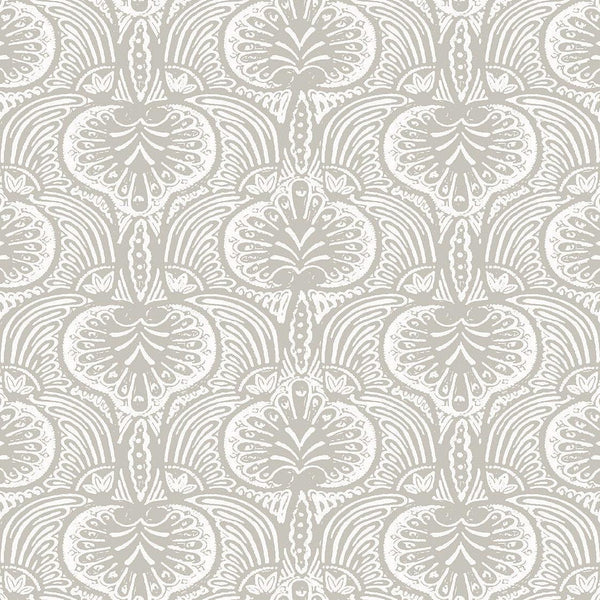 Wallpaper Lotus Palm Wallpaper // Grey 