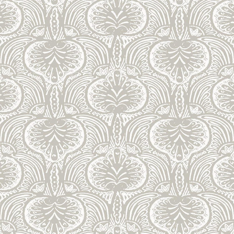 Wallpaper Lotus Palm Wallpaper // Grey 