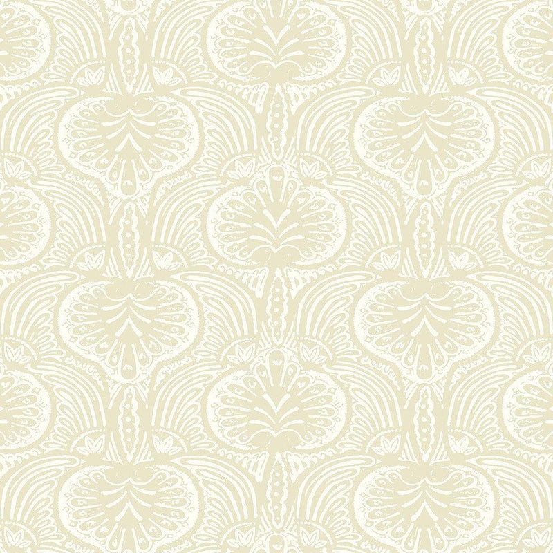 Wallpaper Lotus Palm Wallpaper Sample // Beige 8 x 10 