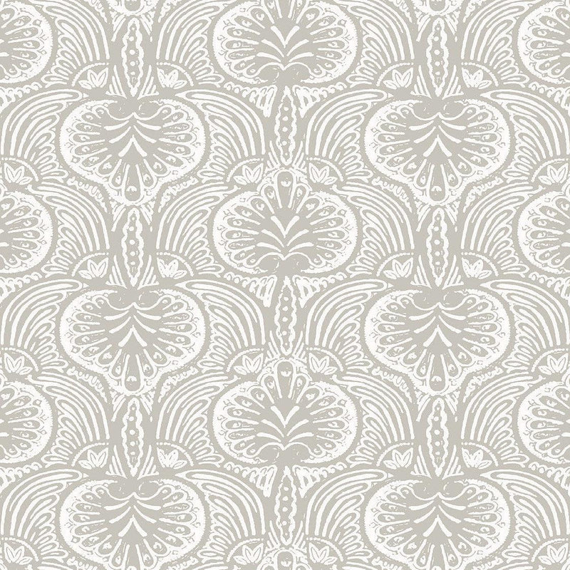 Wallpaper Lotus Palm Wallpaper Sample // Grey 8 x 10 