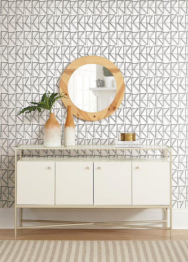 Wallpaper Love Triangles Peel & Stick Wallpaper // Grey 